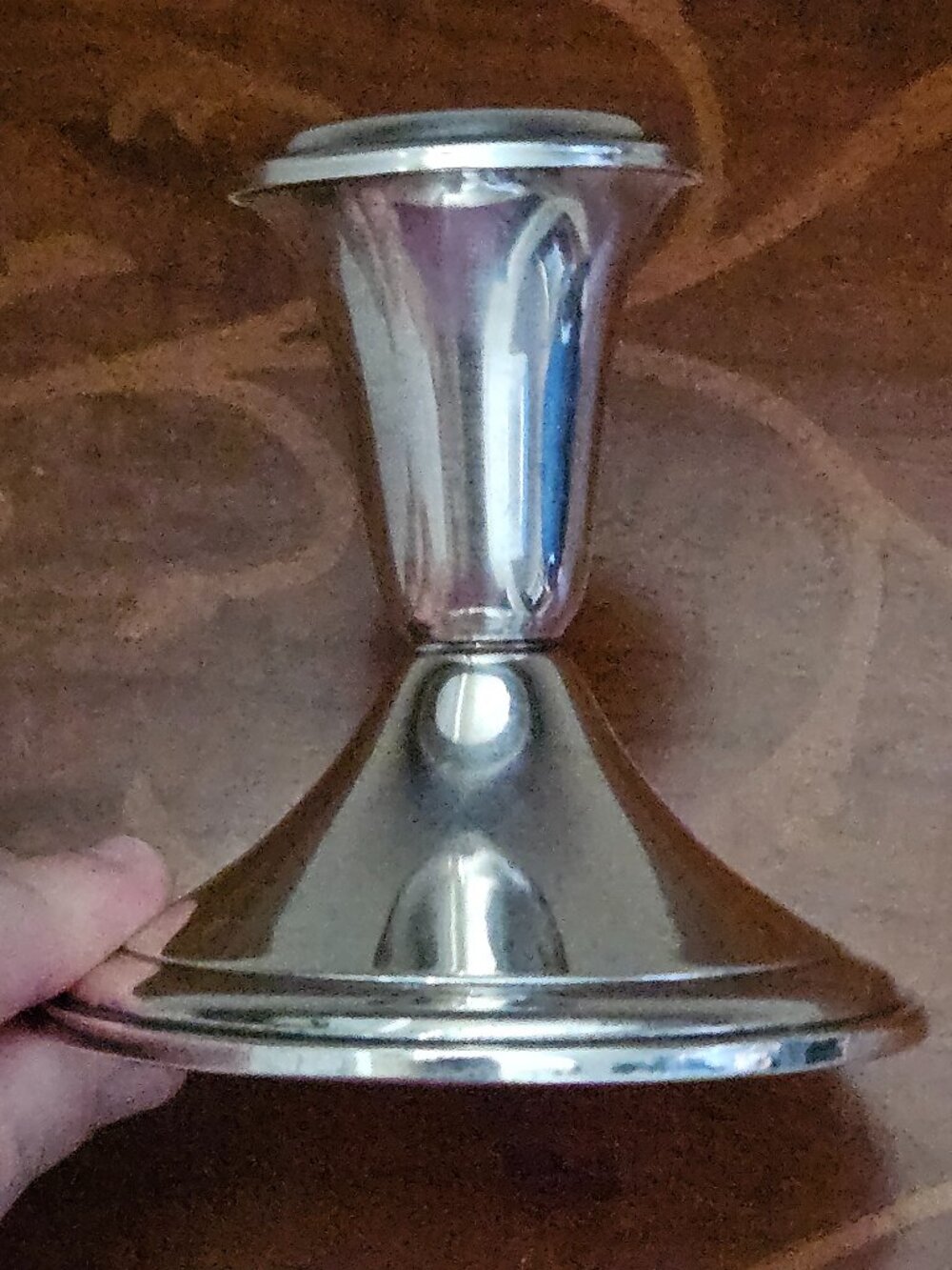 RARE VINTAGE ANTIQUE NEWPORT STERLING SILVER TAPER CANDLE STICK HOLDER - Picture 11 of 14